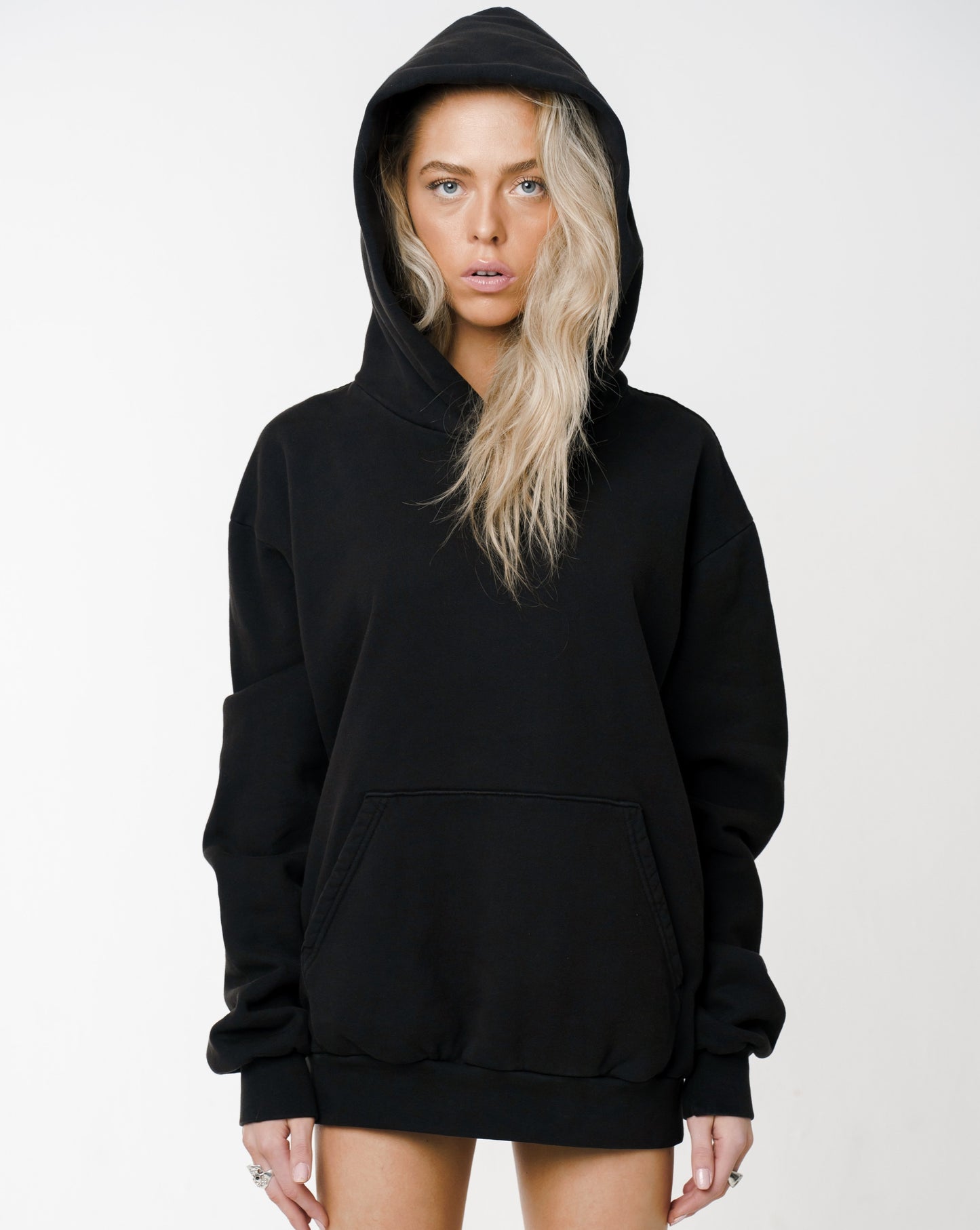 Oversized Vintage Black Hoodie