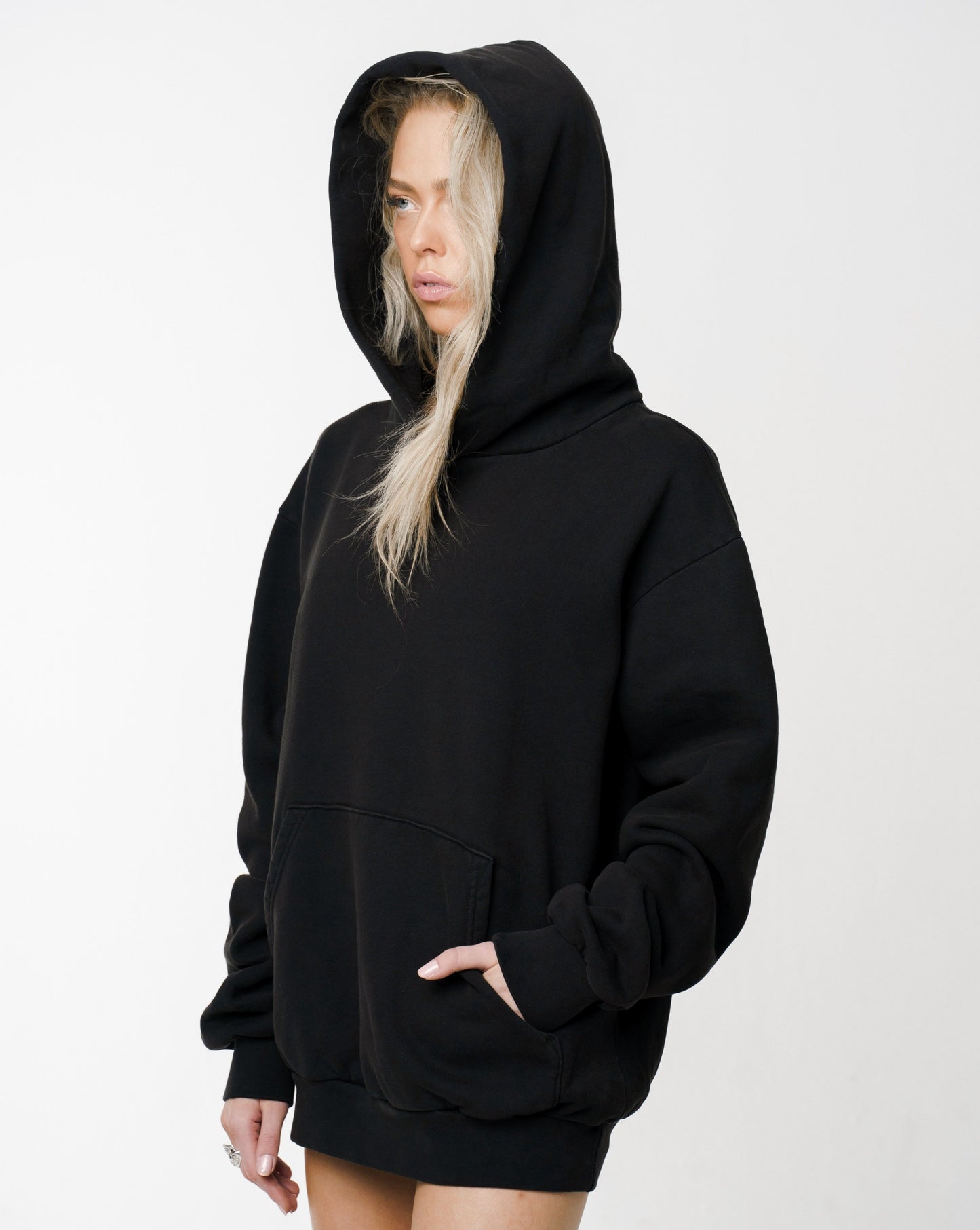 Oversized Vintage Black Hoodie