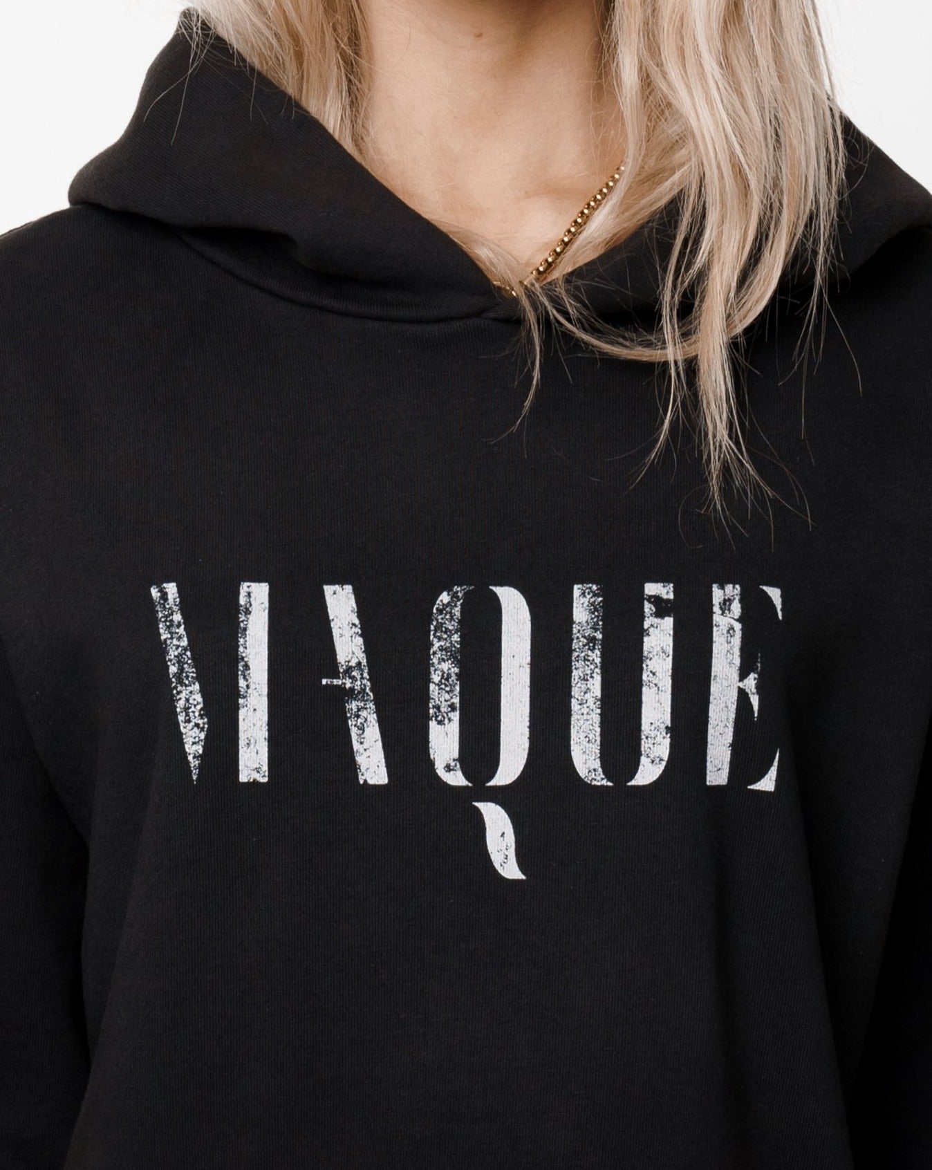 Oversized MAQUE Vintage Black Hoodie