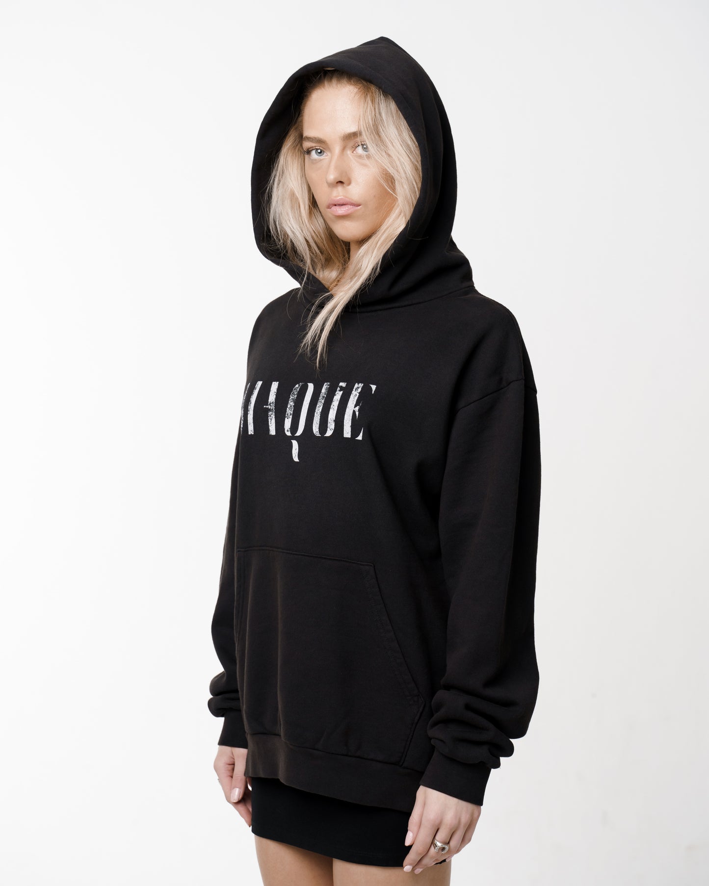 Oversized MAQUE Vintage Black Hoodie